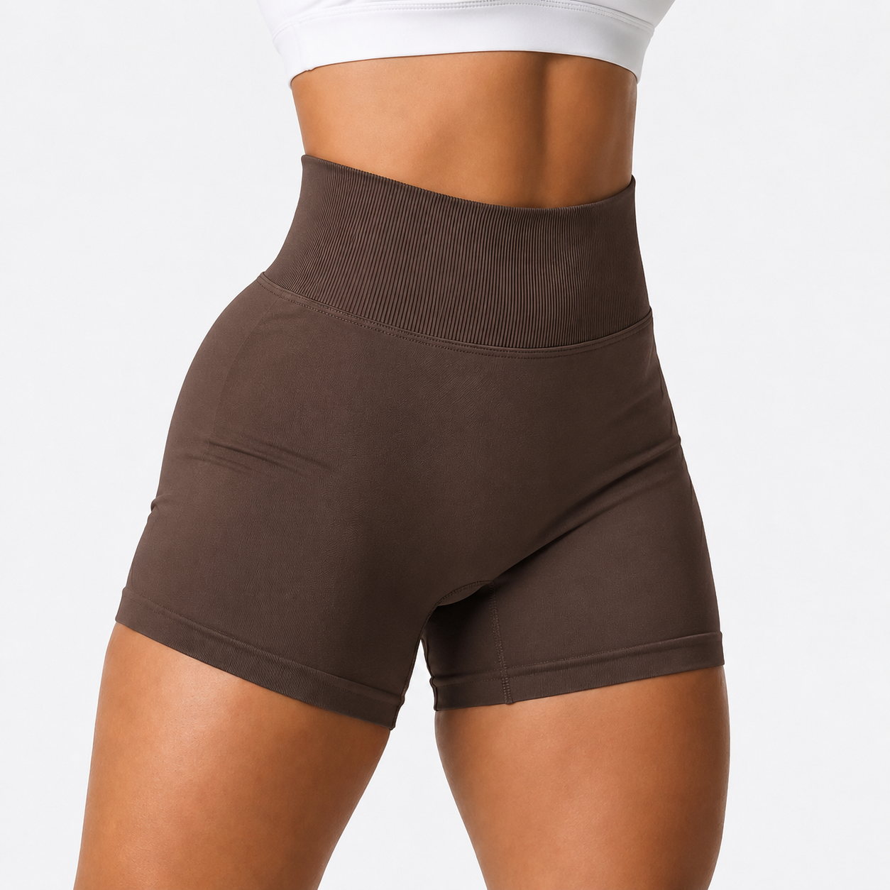 Coffee Sculpt Shorts front view [hf:coffee]