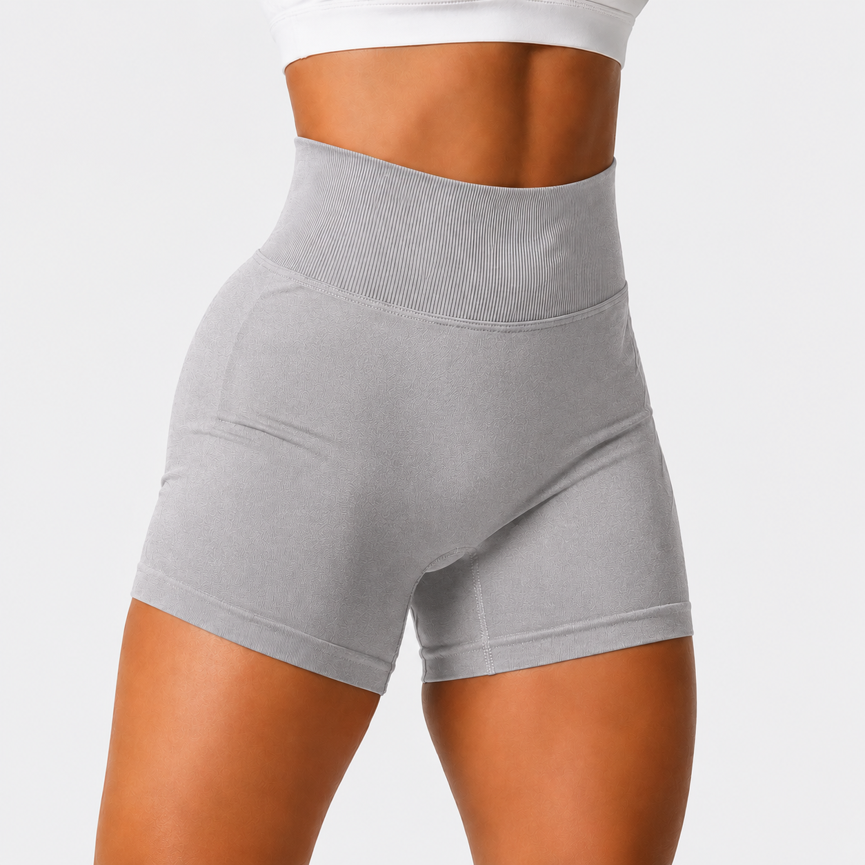 Slate Gray Sculpt Shorts front view [hf:slate-gray]