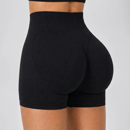 Black Sculpt Shorts rear view [hf:black]